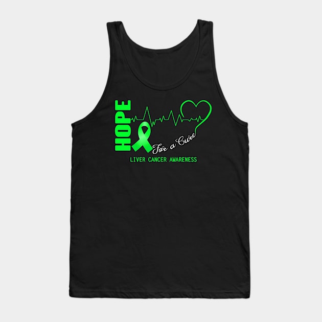 Hope For A Cure Liver Cancer Awareness Support Liver Cancer Warrior Gifts Tank Top by ThePassion99